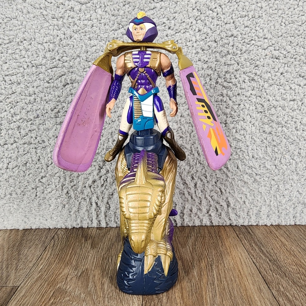 Vintage 1994 Galoob Dragon Flyz Z-Wing Purple Dragon Rider Action Figure